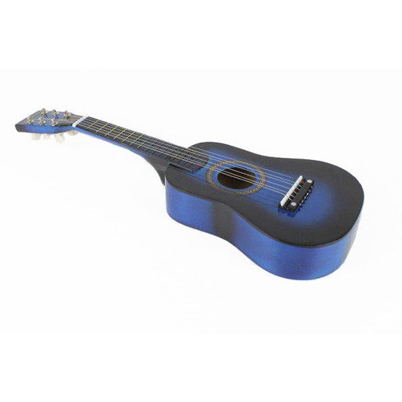 Игрушечная гитара с медиатором METR+ M 1369 деревянная (Синий)