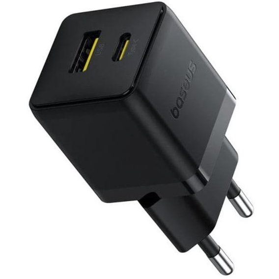 Зарядний пристрій Baseus Wall Charger Palm USB-C+USB 20W Black (P10111608113-00)