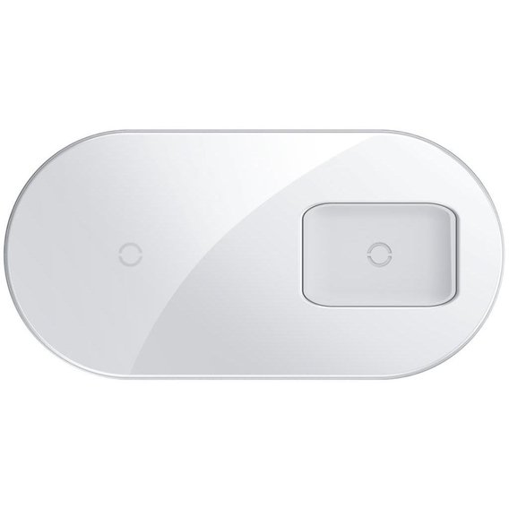 Зарядное устройство Baseus Dual Wireless Charger Pro Edition White (WXJK-C02) for Smartphones and Pods