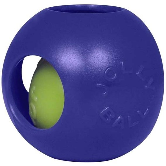 Іграшка для собак Jolly Pets м'яч подвійний Тизер болл 10 см блакитна (1504BL)