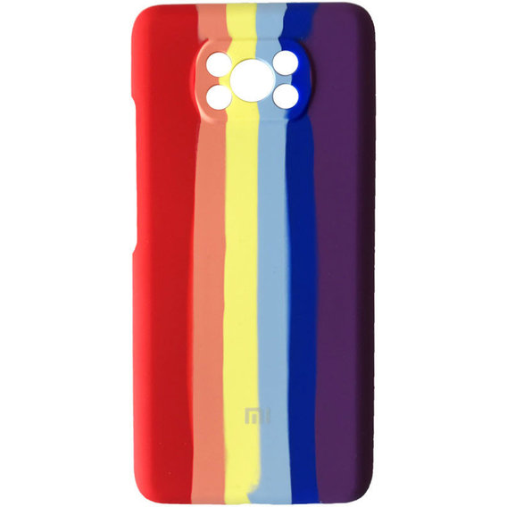 Аксессуар для смартфона Mobile Case Silicone Cover Shield Camera Rainbow Red/Purple for Xiaomi Poco X3 / Poco X3 Pro