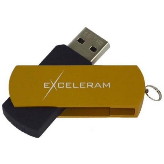 USB-флешка eXceleram 16GB P2 Series USB 2.0 Gold/Black (EXP2U2GOB16)
