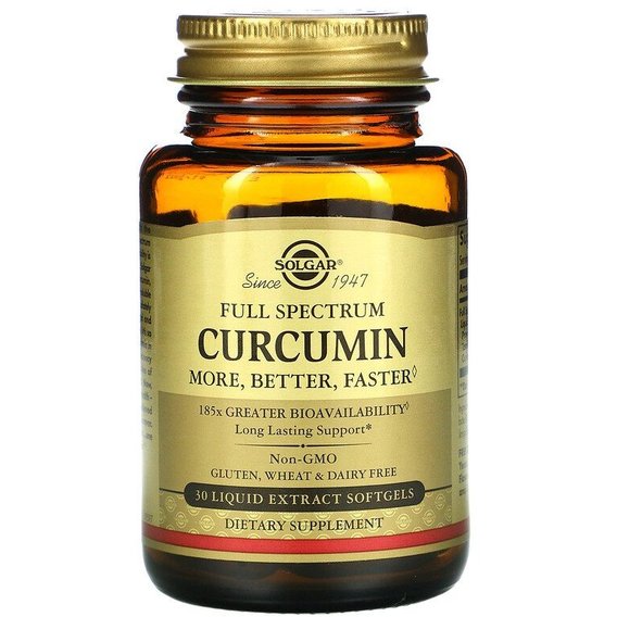 Solgar Full Spectrum Curcumin Солгар Куркумин 30 мягких капсул