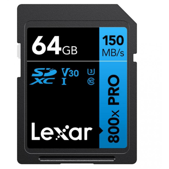 Карта памяти Lexar 64GB SDXC Class 10 UHS-I U3 V30 High Performance 800x Pro (LSD0800P064G-BNNNG)