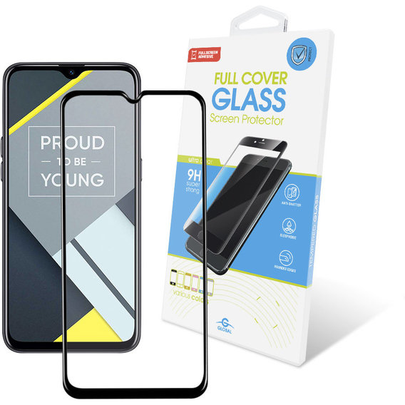 Аксессуар для смартфона Global Tempered Glass Full Glue Black for Realme C2