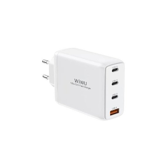 Зарядное устройство WIWU Wall Charger 3xUSB-C+USB GaN TR257-AEU 100W White