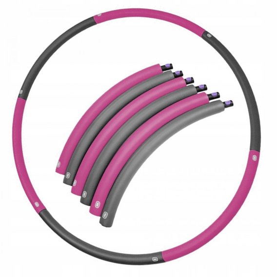 Хала-хуп и обруч SportVida складной диаметр 90 см 0,7 кг серо-фиолетовый (SV-HK0215)