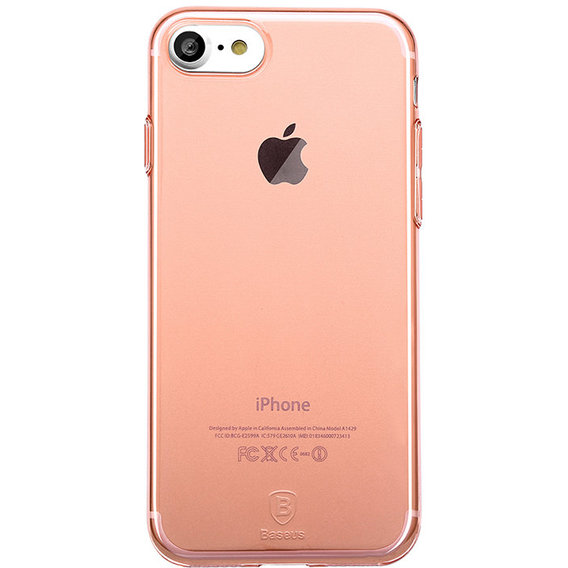 Аксессуар для iPhone Baseus Simple Transparent Rose Gold for iPhone SE 2020/iPhone 8/iPhone 7
