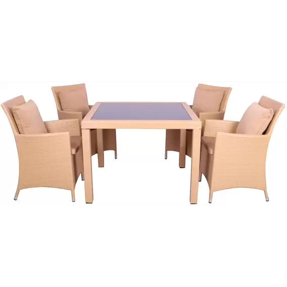 Комплект мебели AMF Samana-4 из ротанга Elit (SC-8849-S2) Sand AM3041 ткань A14203 (516815)