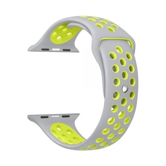 Аксессуар для Watch Fashion Nike Silicon Sport Band (3 in 1) Light Grey/Yellow for Apple Watch 42/44mm