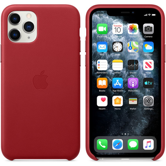 Аксессуар для iPhone Apple Leather Case (PRODUCT) Red (MX0F2) for iPhone 11 Pro Max