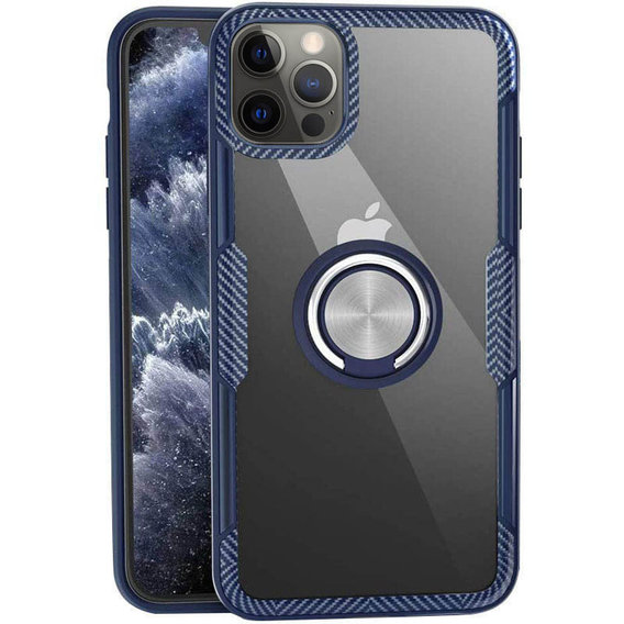 Аксессуар для iPhone TPU Case TPU PC Deen CrystalRing Clear/Navy Blue for iPhone 12 Pro Max