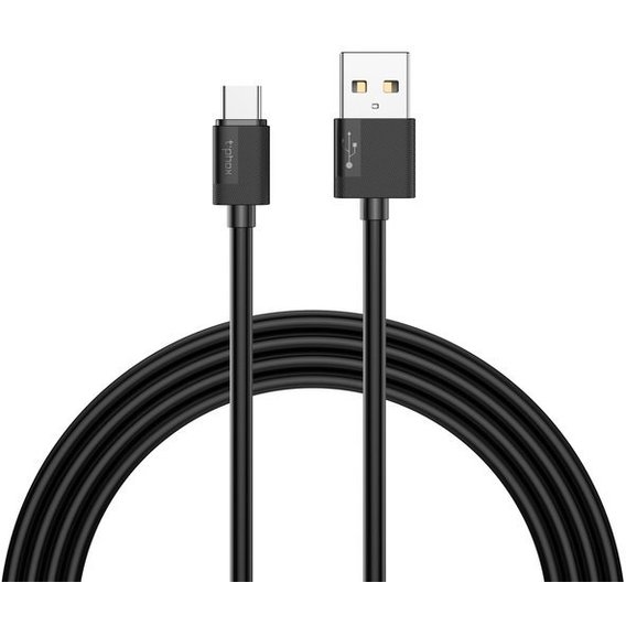 Кабель T-PHOX USB Cable to USB-C Nets 1.2m Black (T-C801 black)