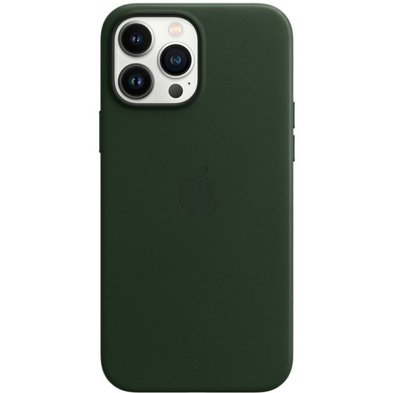 Аксессуар для iPhone Apple Leather Case with MagSafe Sequoia Green (MM1Q3) for iPhone 13 Pro Max