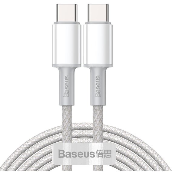 Кабель Baseus Cable USB-C to USB-C High Density Braided Fast Charging Data 100W 1m White (CATGD-02)