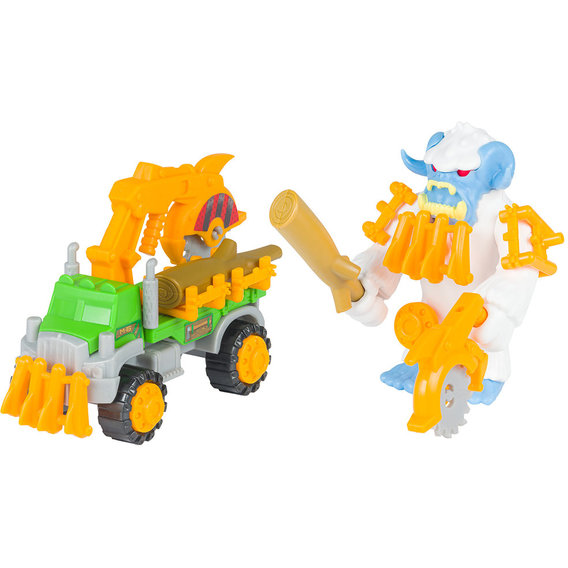 Игровой набор Road Rippers Snap'n Play Monsters Attack - White yeti vs Green log truck (20303)