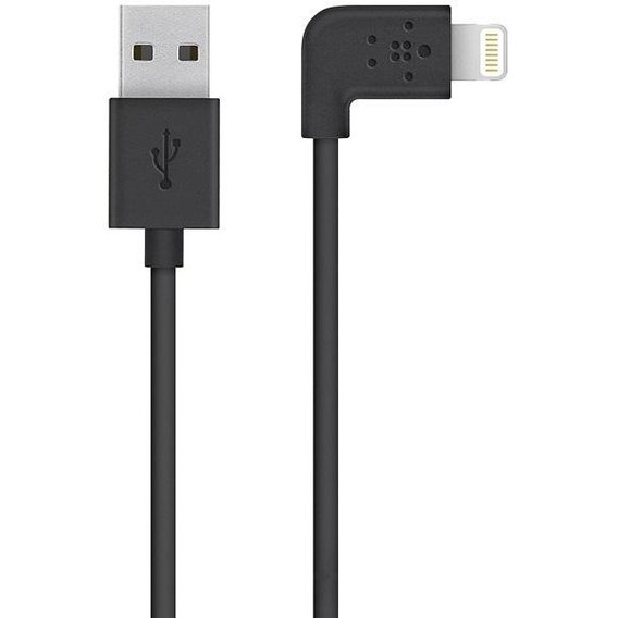 Кабель Belkin USB Cable to Lightning MIXIT Right Angle 1.2m Black (F8J147BT04-BLK)