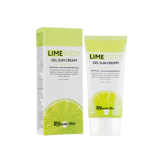 

Secret Skin Lime Fizzy Gel Sun Cream SPF50+ PA+++ Солнцезащитный крем для лица с экстрактом лайма 50 ml
