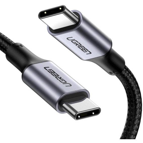 Кабель Ugreen Aluminum USB-C to USB-C 100W 5A 1m Black (70427)