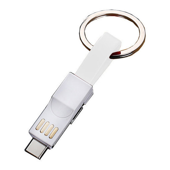 Кабель XOKO USB Cable to Lightning/microUSB/USB-C 13cm White (SC-301-WH)
