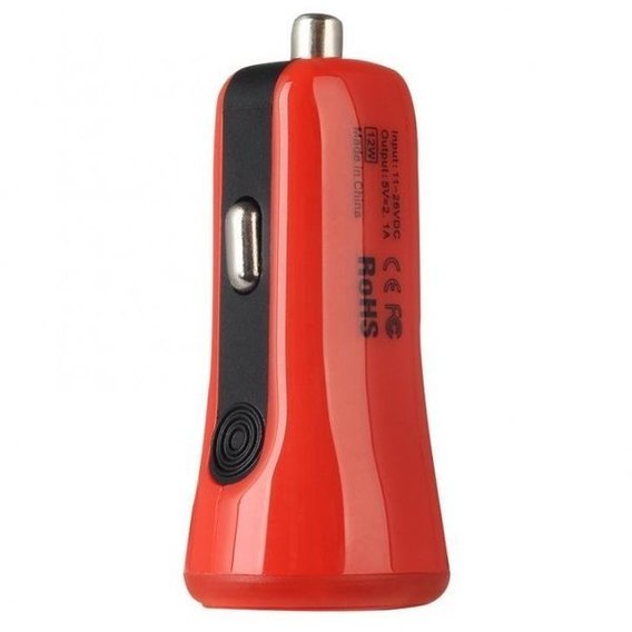 Зарядное устройство Baseus USB Car Charger Tiny-color 2xUSB 2.1A Red (CCALL-CR09)