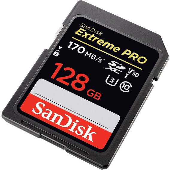 Карта памяти SanDisk 128GB SDXC Class 10 UHS-I U3 V30 Extreme Pro (SDSDXXY-128G-GN4IN)