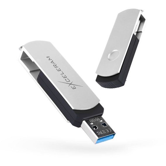 USB-флешка eXceleram 64GB P1 Series USB 3.1 Gen 1 Silver/Black (EXP1U3SIB64)