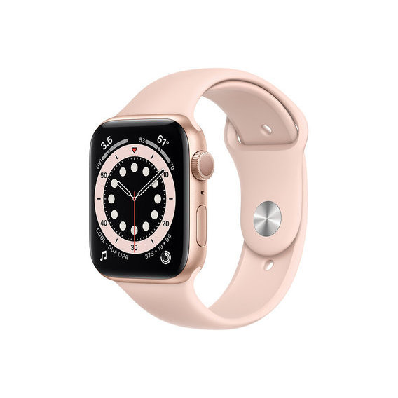 Apple Watch Series 6 44mm GPS Gold Aluminum Case with Pink Sand Sport Band (M00E3) UA
