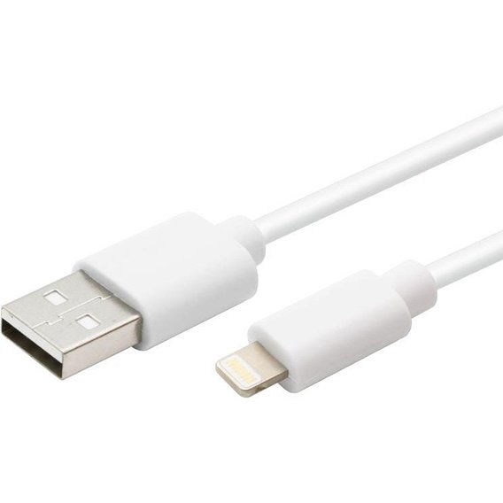 Кабель 2E USB Cable to Lightning Single Molding Type 1m White (2E-CCLPVC-1MWT)