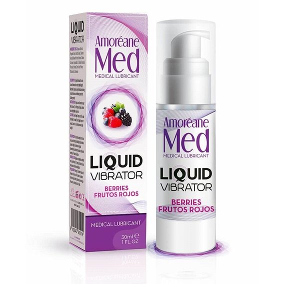 Стимулирующий лубрикант от Amoreane Med: Liquid vibrator - Berries (жидкий вибратор), 30 ml