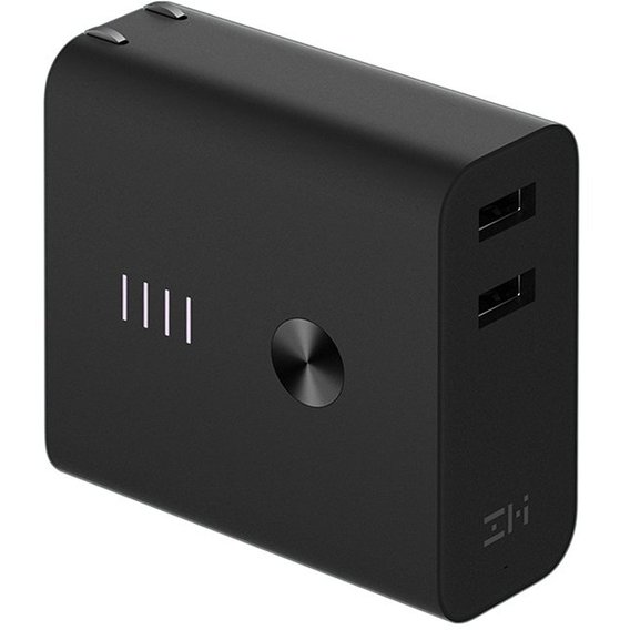 Зарядное устройство Xiaomi ZMI USB Wall Charger 2xUSB 3A + Power Bank 6500mAh Black (APB01)