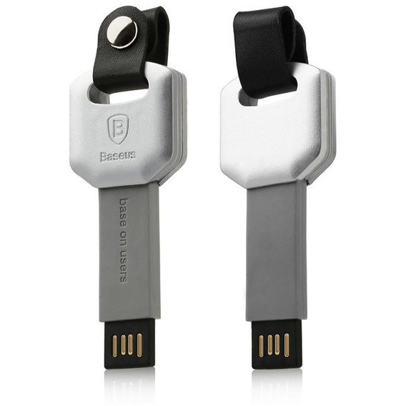 Адаптер Baseus Adapter USB to Lightning  Toon Key 7cm Sliver/Gray