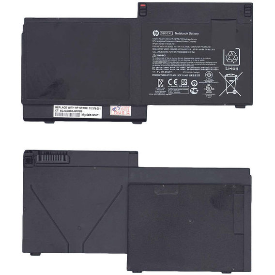 Батарея для ноутбука HP SB03XL EliteBook 720 G1 11.1V Black 4000mAh Orig (012875)