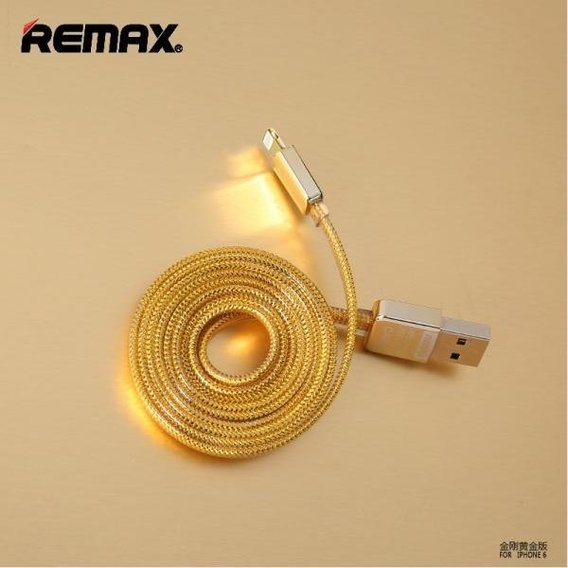 Кабель Remax USB Cable to Lightning King Kong 1m Gold