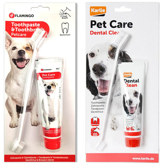 

Набор зубная паста и зубная щетка Flamingo Petcare Toothpaste + Toothbrush для собак (43358)