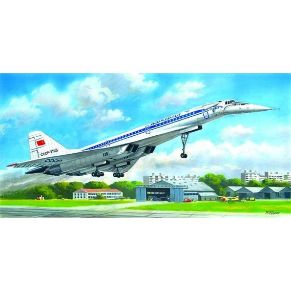 Советский сверхзвуковой пассажирский самолет Туполев Tu-144D (ICM14402)