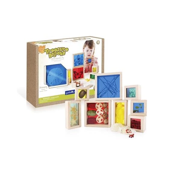 Набор блоков Guidecraft Natural Play Сокровища в ящиках, разноцветный (G3085)