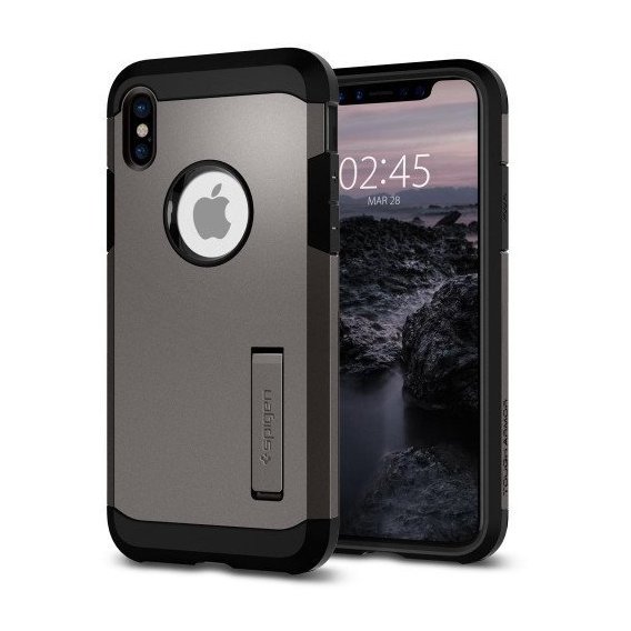 Аксессуар для iPhone Spigen Tough Armor Gunmetal (057CS22161) for iPhone X