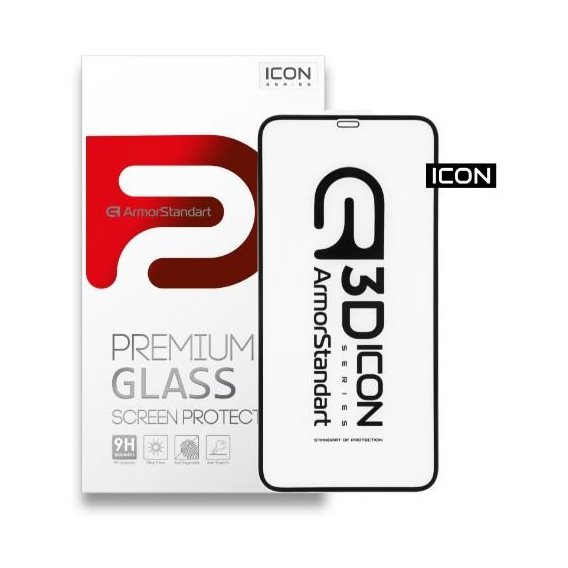 Аксессуар для iPhone ArmorStandart Tempered Glass 3D Icon Black for iPhone 11 Pro Max/iPhone Xs Max (ARM55717-GI3D-BK)