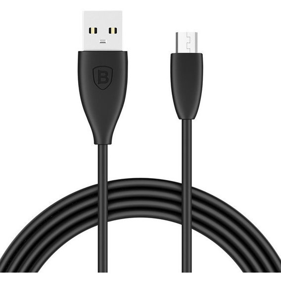 Кабель Baseus USB Cable to microUSB Small Pretty Waist 1m Black (CAMMY-01)