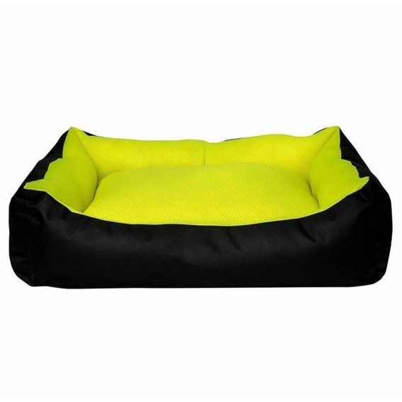 Лежак для собак Ferplast Dondurma прямокутний з бортиками ХL 95х70х22 см чорно-жовтий (VR03//2247)