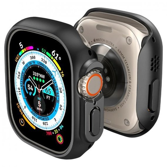 Аксессуар для Watch Spigen Case Thin Fit Black (ACS05458) for Apple Watch 49mm