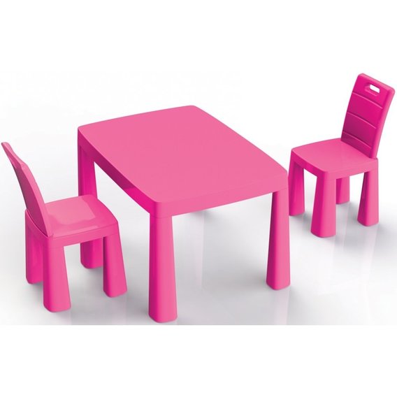 Игровой набор DOLONI TOYS Стол и два стула розовый (04680/3)