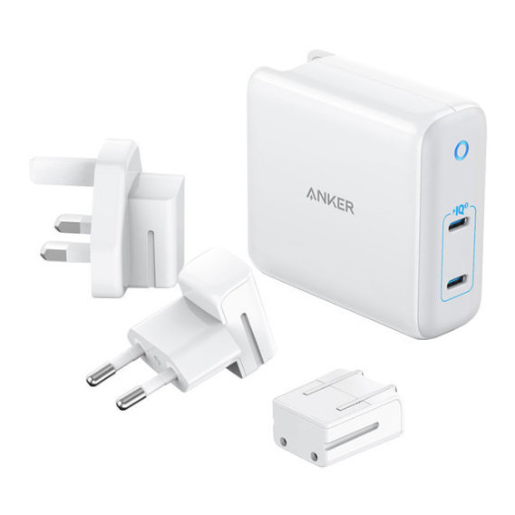 Зарядное устройство ANKER USB Wall Charger PowerPort Atom III Duo 2xUSB-С 60W White (A2629H21)