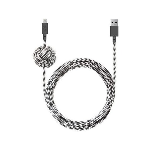 Кабель Native Union USB Cable to Lightning Night 3m Zebra (NCABLE-KV-L-ZEB)