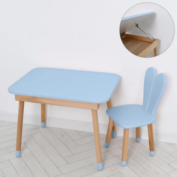 Столик со стульчиком и ящиком Bambi 04-027BLAKYTN-TABLE Голубой