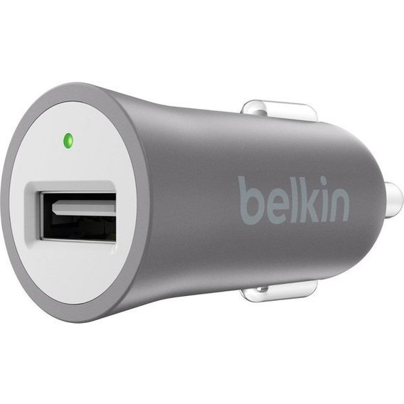 Зарядное устройство Belkin USB Car Charger Mixit Premium Metallic 2.4A Gray (F8M730btGRY)