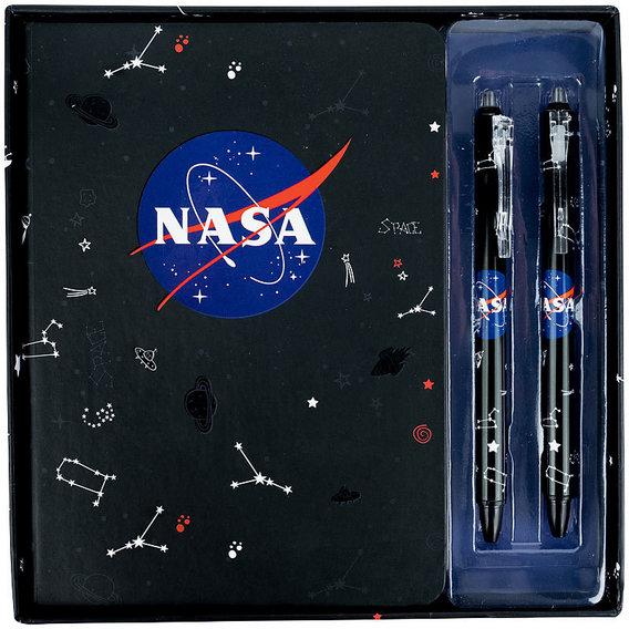 Набор подарочный блокнот+2 ручки Kite NASA (ns21-499)