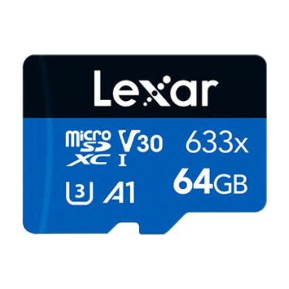 Карта памяти Lexar 64GB microSDXC Class 10 UHS-I U3 V30 A1 High Performance 633x (LMS0633064G-BNNNG)