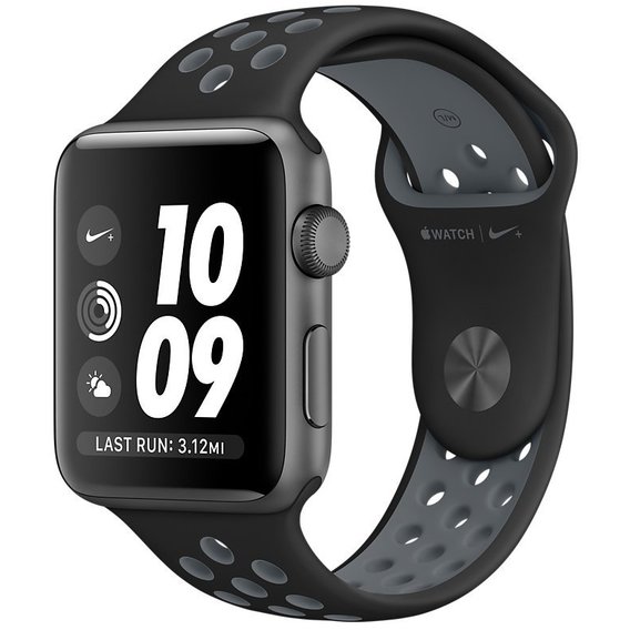 Apple Watch Nike+ 38mm Space Gray Aluminum Case with Black/Cool Gray Nike Sport Band (MNYX2) 